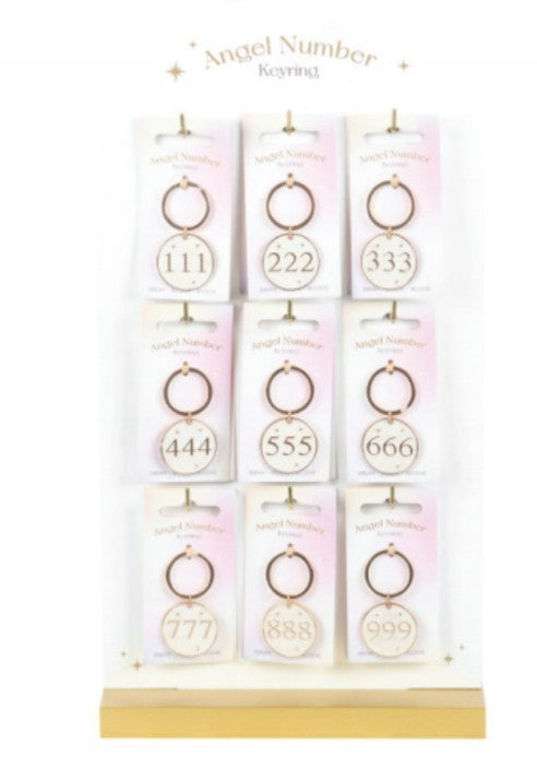 Angel Number Keyrings ~ Metal Charm Key Rings ~ Numerology Protection