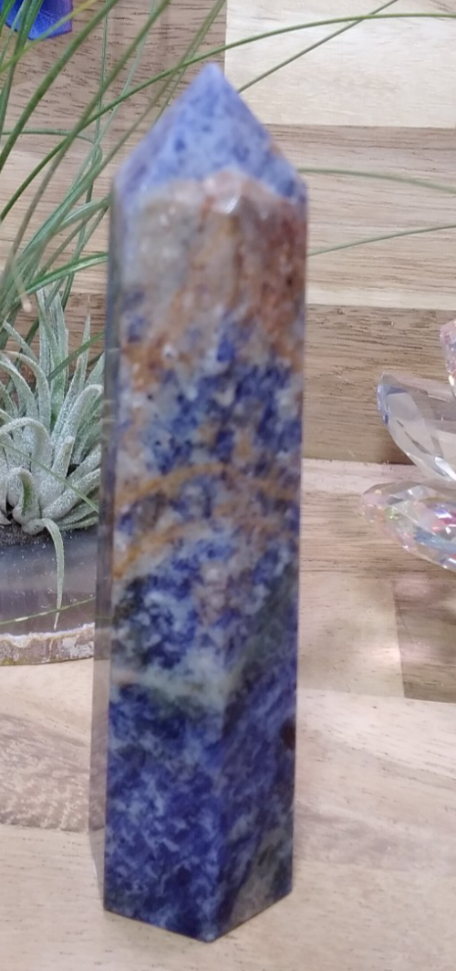 Sodalite Tower ~ 9.5 cm ~ Crystal Generator ~ Blue Stone Healing Crystal ~ 98 g