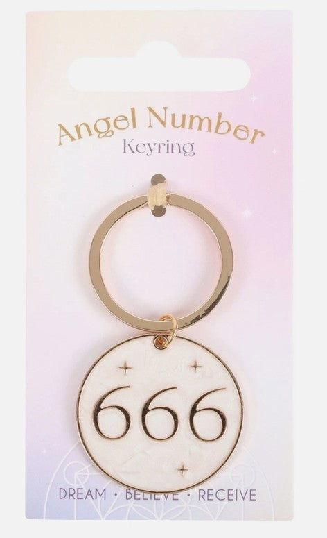 Angel Number Keyrings ~ Metal Charm Key Rings ~ Numerology Protection