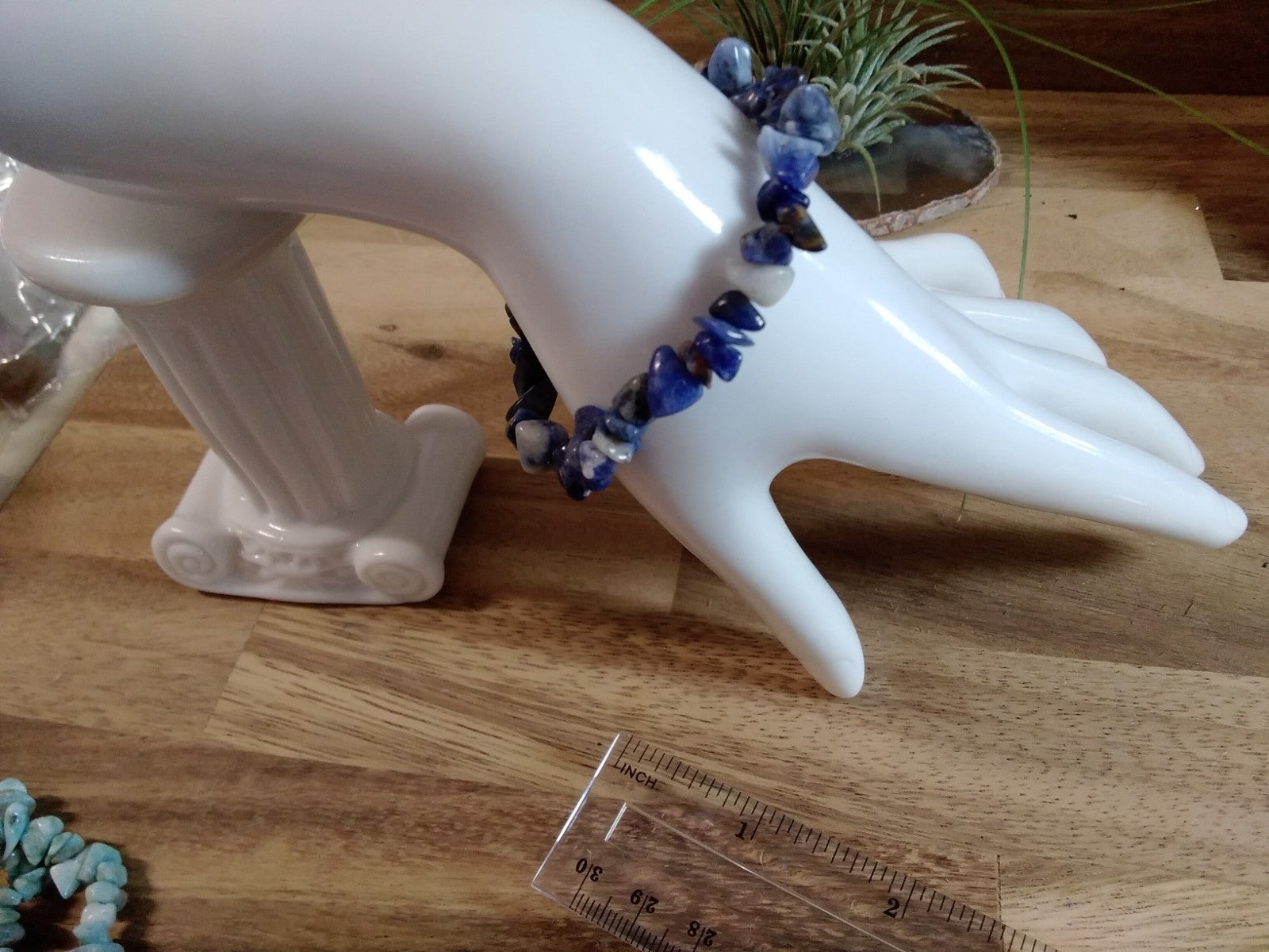 Sodalite Crystal Chip Bracelet – Elastic ~ Clarity • Truth • Calm Communication
