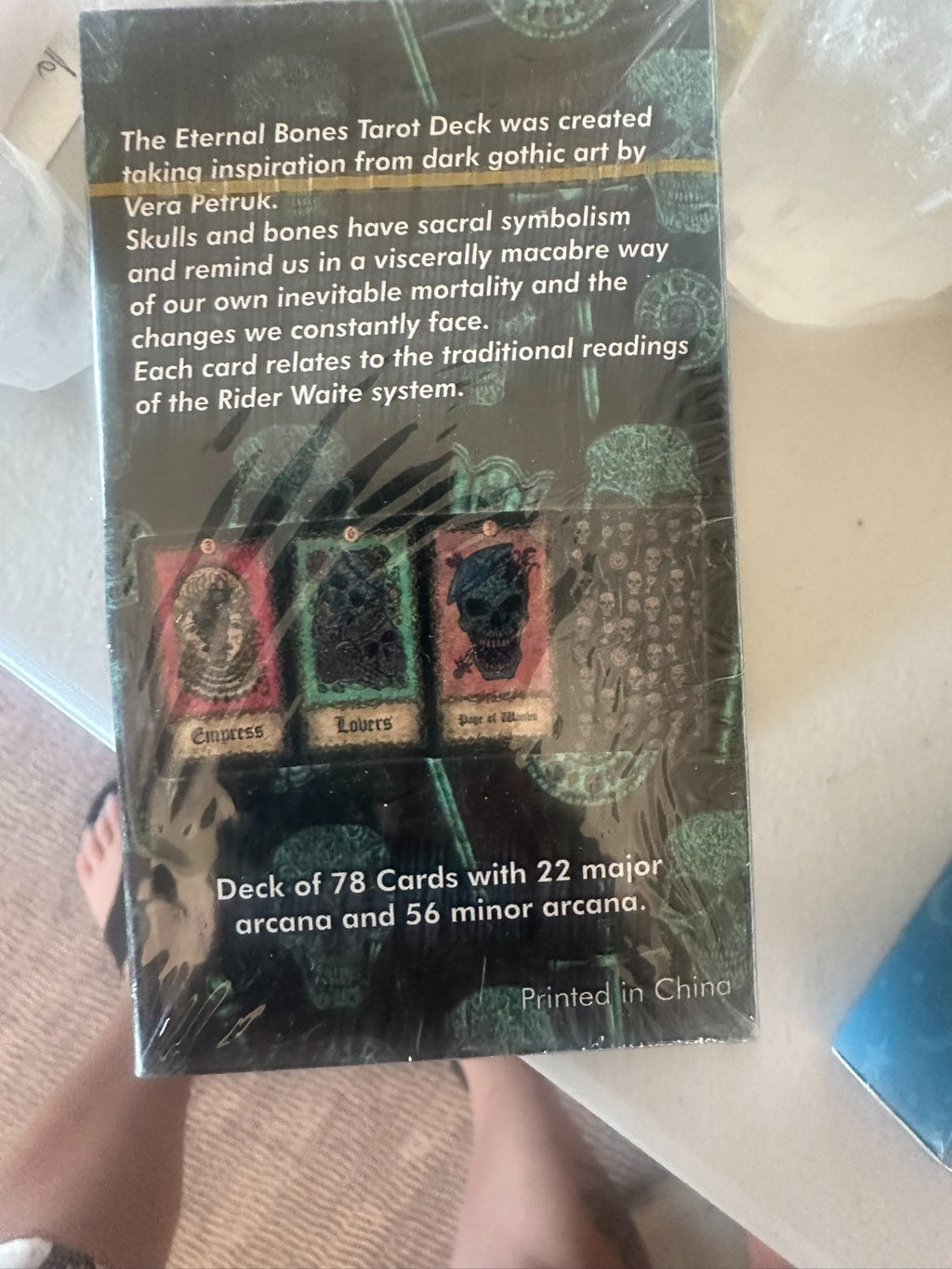 ETERNAL BONES Tarot Card Deck – 78 Cards with Artwork by Vrea Petruk