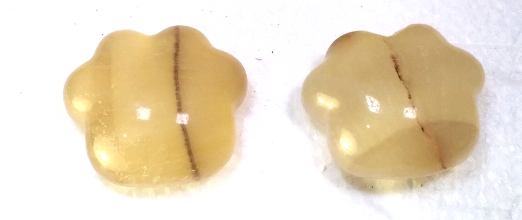 Yellow Flurorite Paw Print – Polished Crystal ~Clarity • Focus • Positive Energy