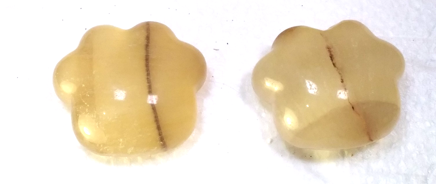 Yellow Flurorite Paw Print – Polished Crystal ~Clarity • Focus • Positive Energy