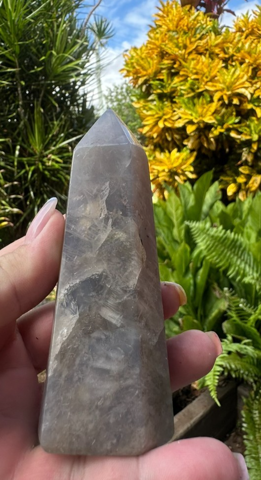 Blue Rose Quartz Tower Generator Crystal Point Healing Stone Natural Polished ~A
