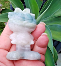 Jadeite Garfield Carving – 140g Crystal Figurine Luck • Harmony • Protection
