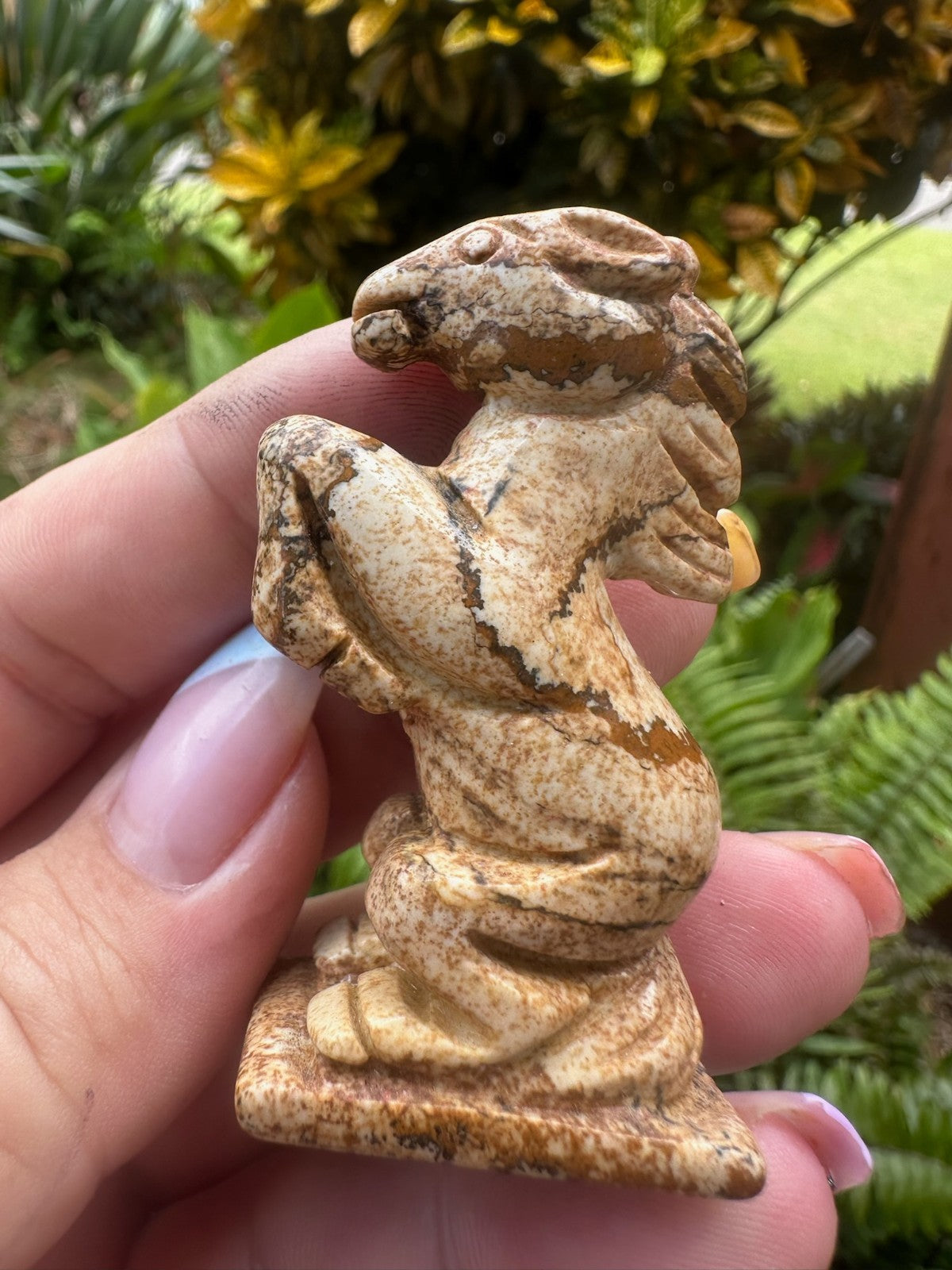 Picture Jasper Horse Carving ~ Year of the Horse ~ 6 cm Crystal Figurine (D)