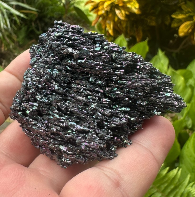 Rainbow Hematite ~ Crystal Cluster ~ Iridescent Metallic Mineral Specimen ~ 106g