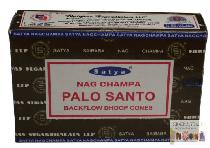 PALO SANTO ~ REGULAR DHOOP INCENSE CONES ~packet of 10