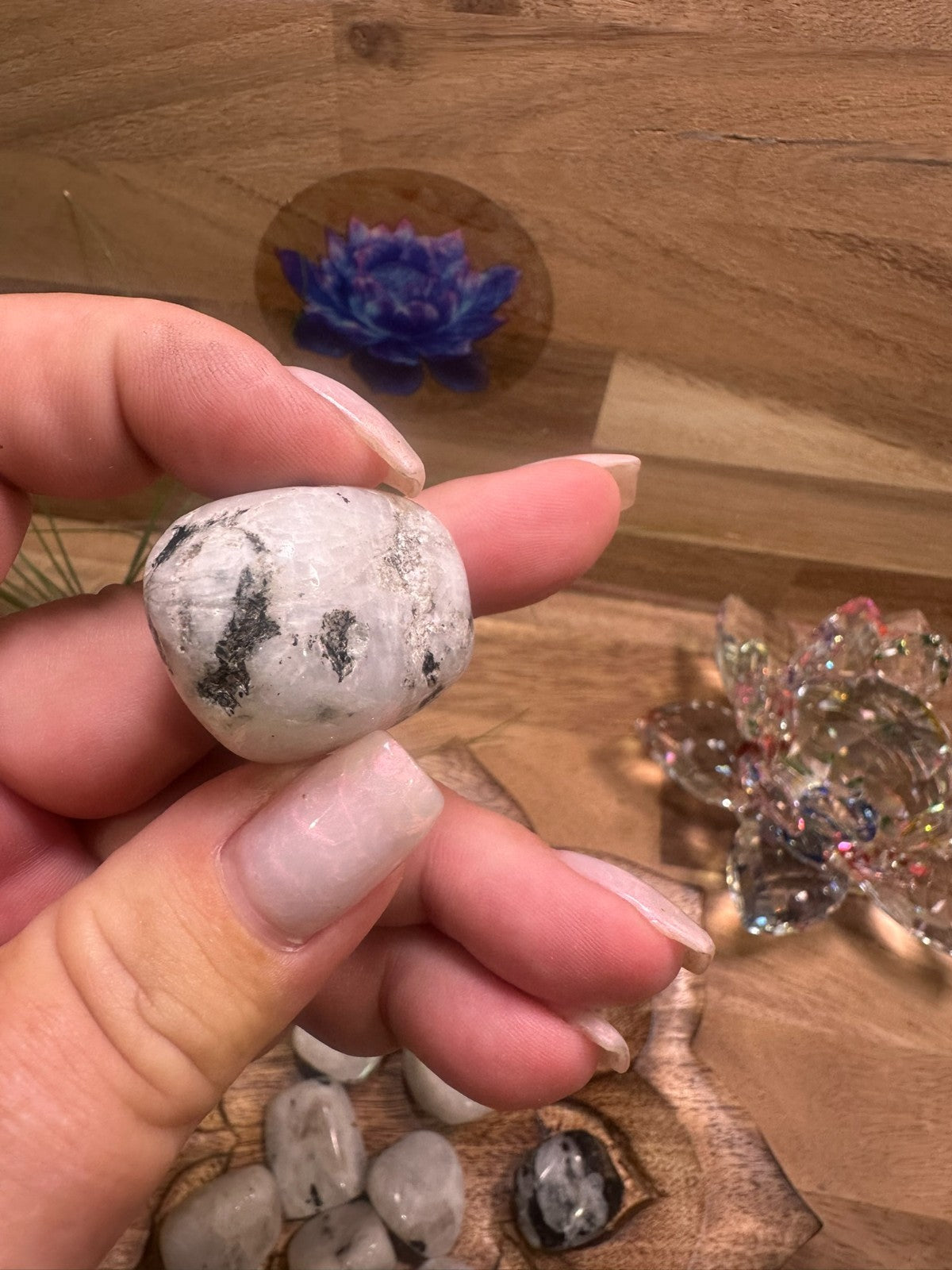 Rainbow Moon Stone Tumble~ each ~ Natural Stone Tumbled and Polished ~ Australia