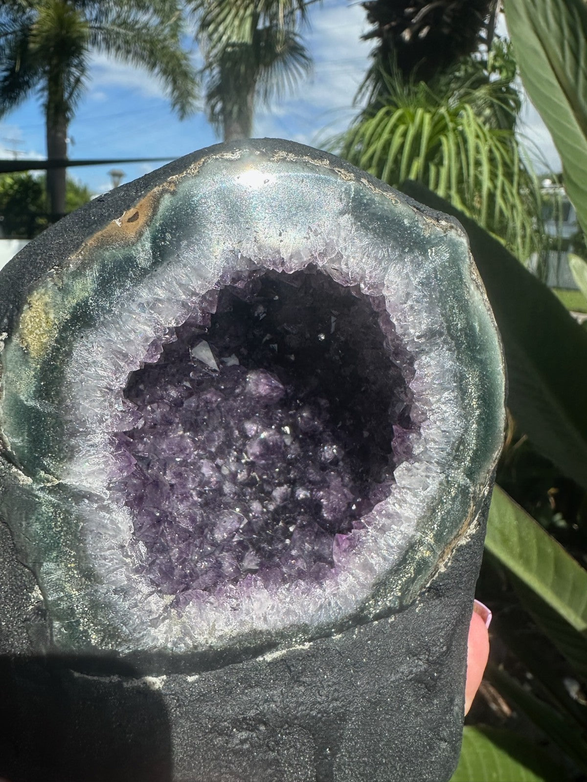 Large Amethyst Geode Crystal Cave ~ Natural Druzy Healing Stone ~ 1.58 kg