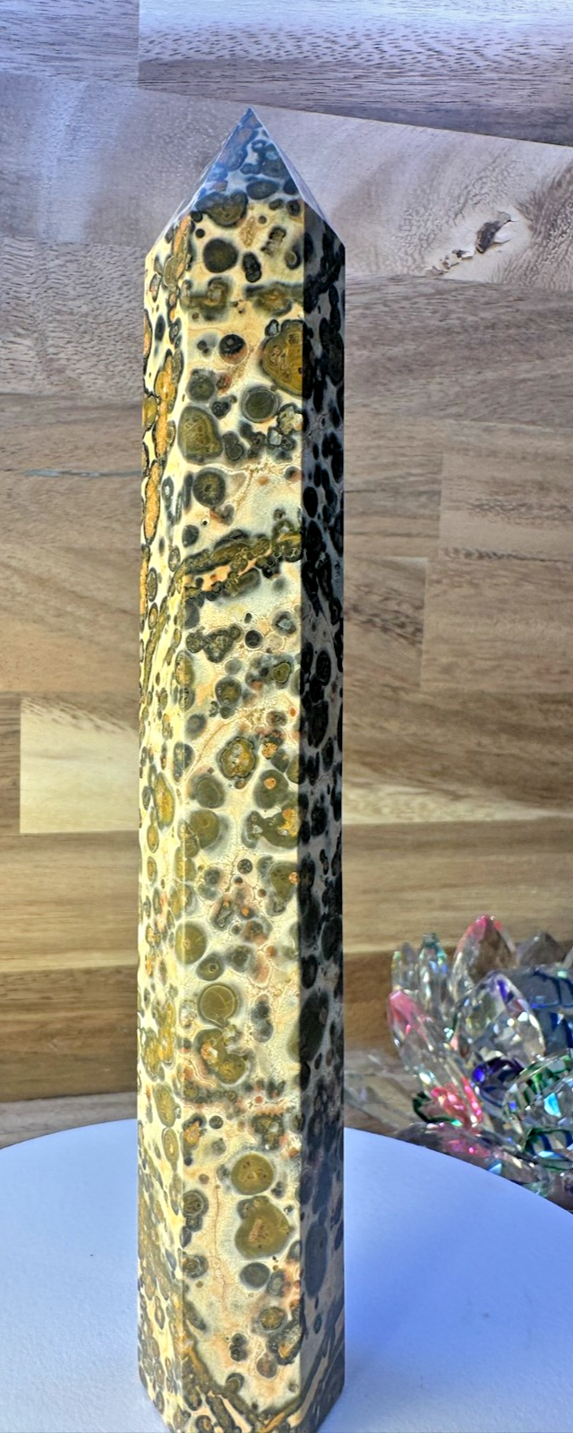 Leopard Skin Jasper Tower – 175mm Statement Crystal Point ~ Healing ~ Africa