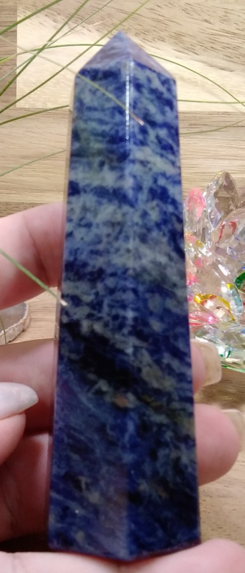 Sodalite Tower ~ 10.5cm ~ Crystal Generator ~ Blue Stone Healing Crystal ~ 128g