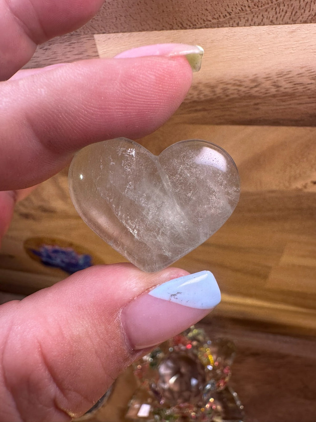Green Fluorite Heart – 30mm Polished Crystal Clarity • Emotional Balance • Heart