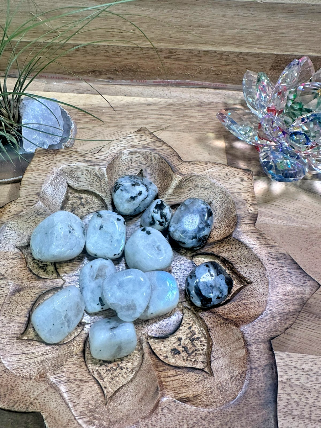 Ranbow Moonstone Tumble ~ 100 gm ~ Natural Tumbled and Polished ~ Australia