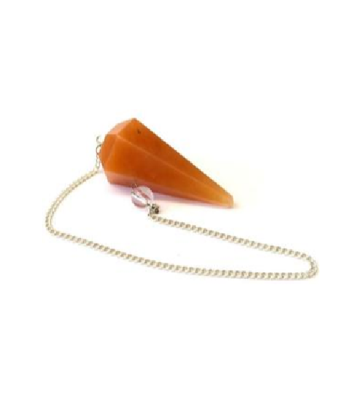 Orange Aventurine Pendulum ~ Crystal Dowsing Tool ~ Divination ~ Motivation •