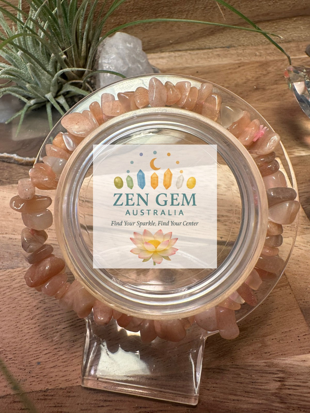 Sunstone Crystal Chip Bracelet – Elastic ~ Joy • Confidence • Positive Energy