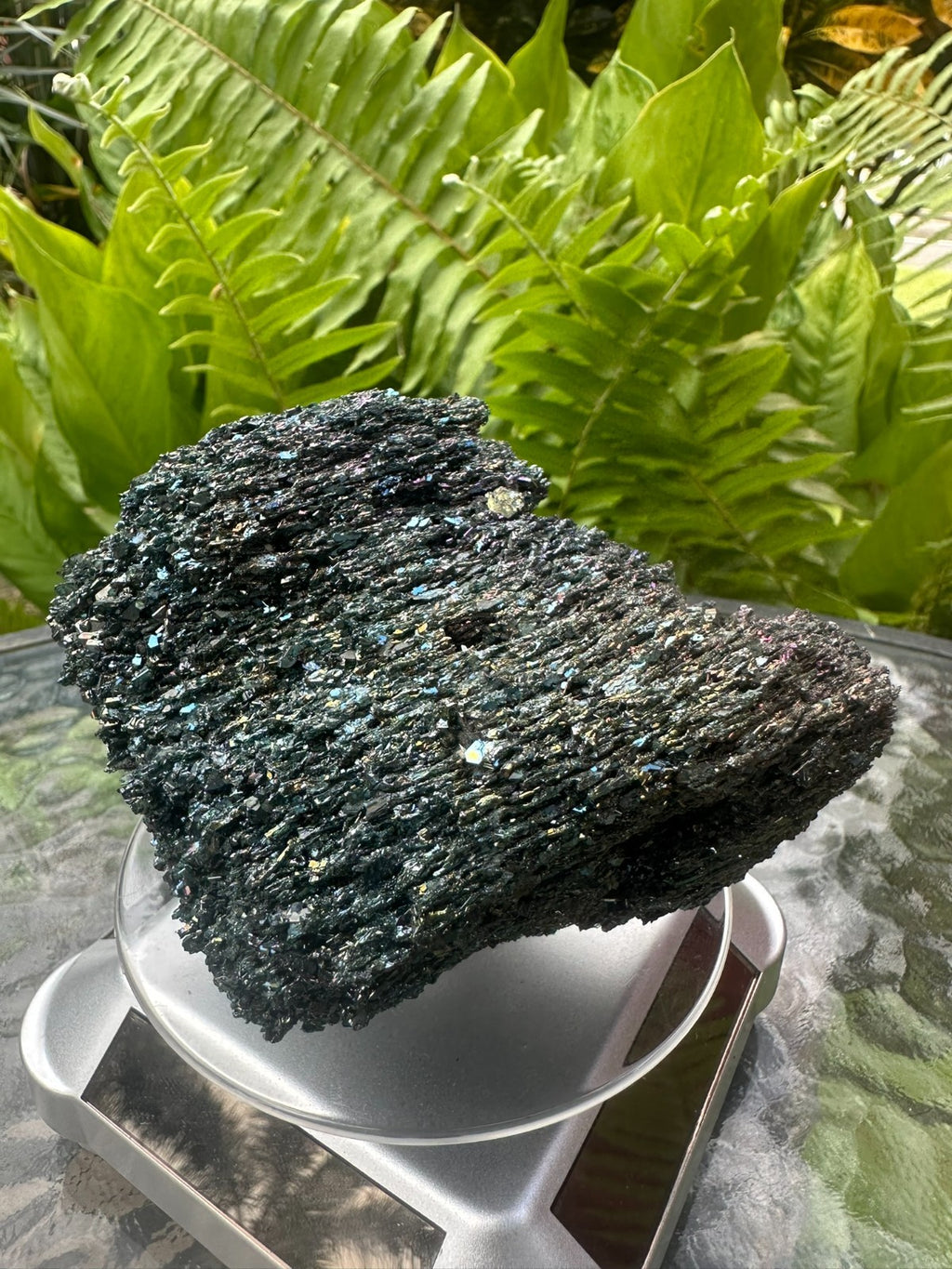 Rainbow Hematite ~ Crystal Cluster ~ Iridescent Metallic Mineral Specimen ~ 275g