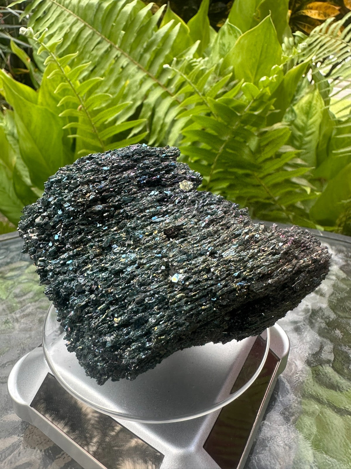 Rainbow Hematite ~ Crystal Cluster ~ Iridescent Metallic Mineral Specimen ~ 275g