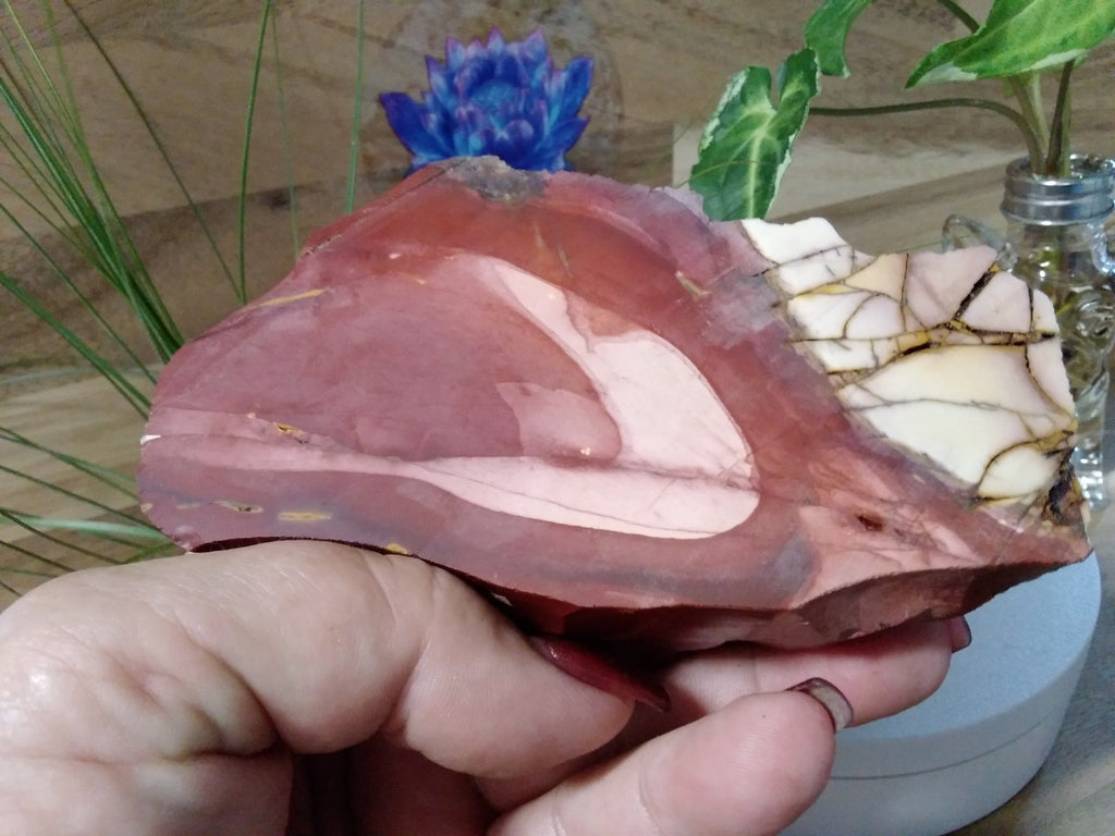 Natural Brecciated Mookaite Jasper Slab ~ Pilbara WA ~ 452 grams ~ 13 x 8 x 6cm