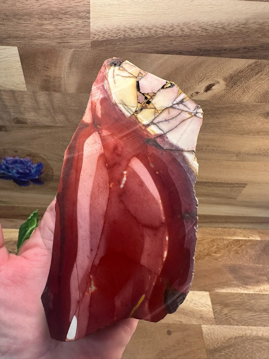 Natural Brecciated Mookaite Jasper Slab ~ Pilbara WA ~ 555 grams ~ 17cm