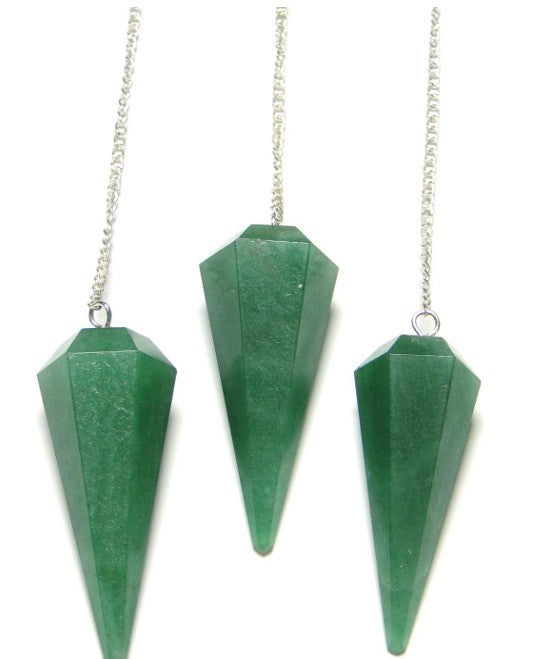 Green Aventurine Pendulum ~ Crystal Dowsing Tool ~ Divination ~ Abundance •