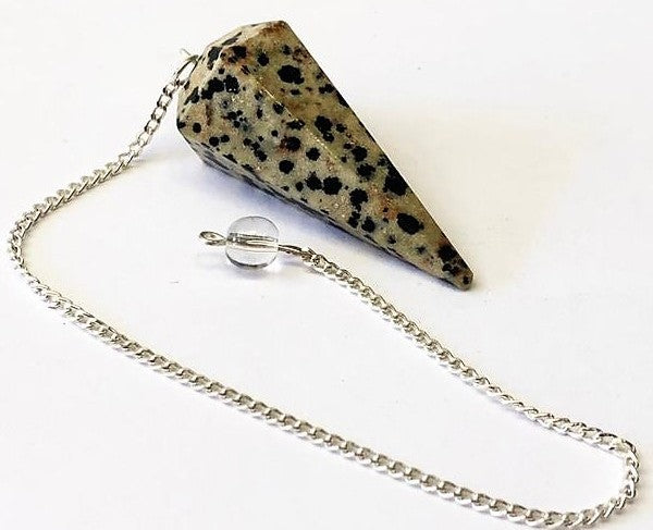Dalmatian Jasper Pendulum ~ Crystal Dowsing Tool  Divination ~  Protection •