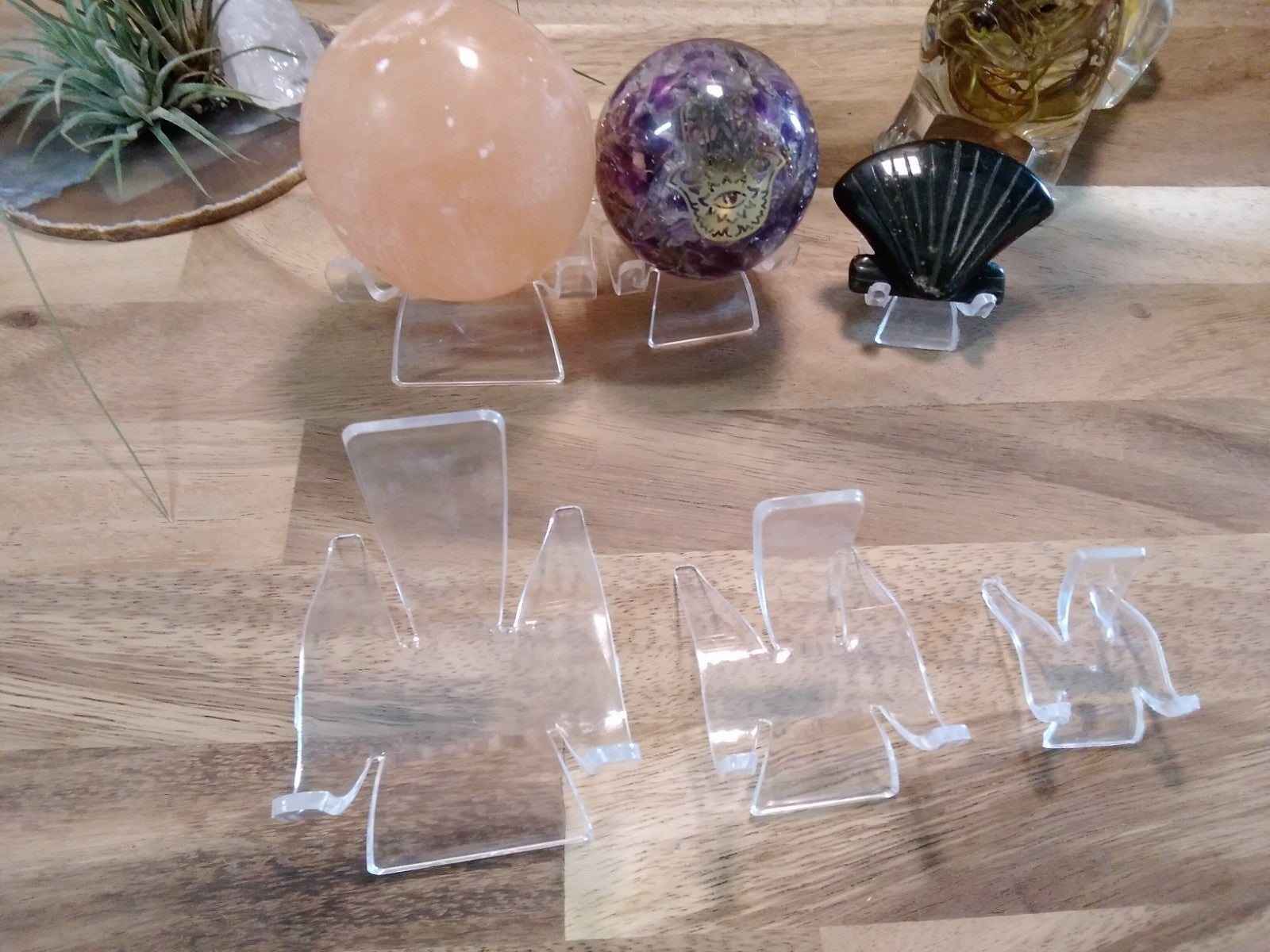 10 x medium Acrylic Crystal Stand – Clear Display Stand ~ 4.7 x 5.5 x 3.7 cm