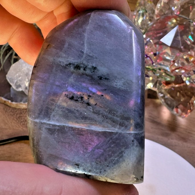 Labradorite Freeform – 60mm Flash Crystal Protection • Intuition Transformation