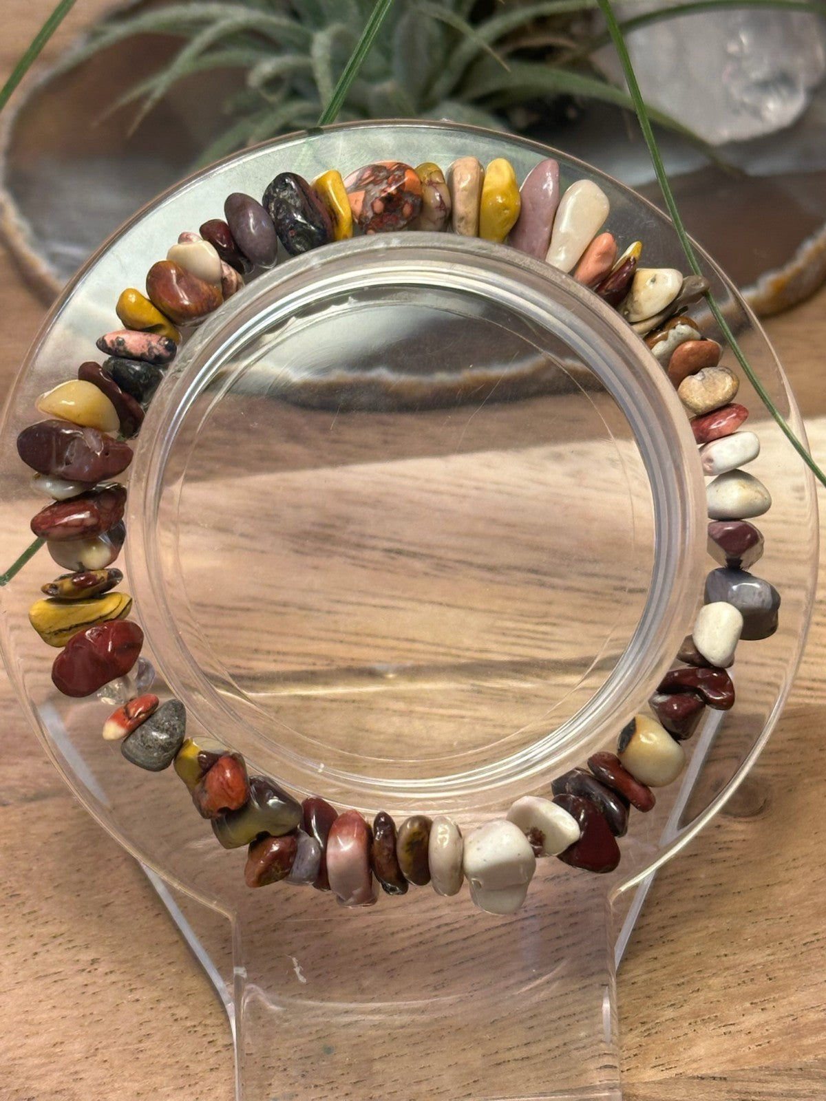 Mookaite Crystal Chip Bracelet – Elastic ~ Grounding • Balance • Earth Energy