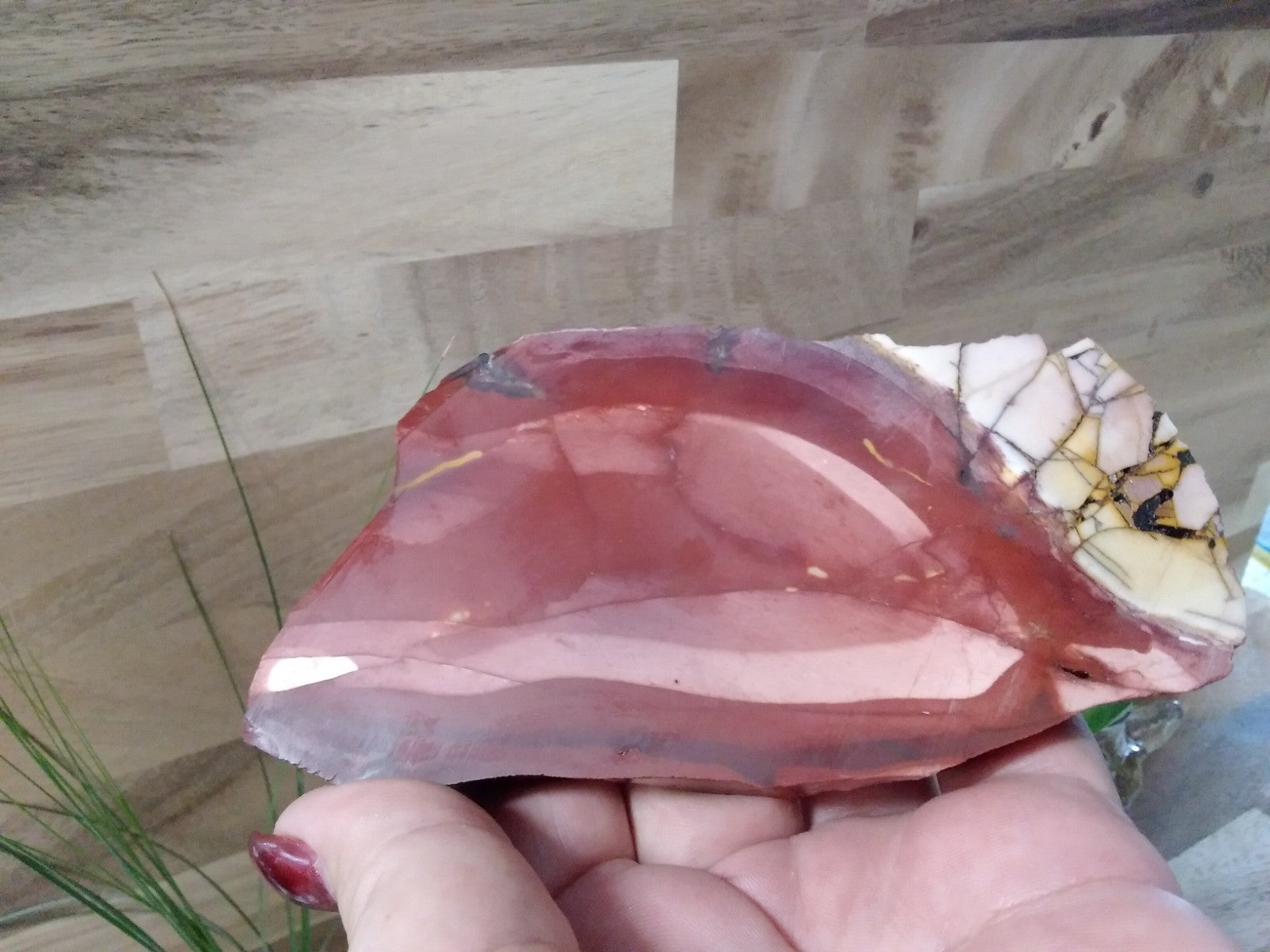 Natural Brecciated Mookaite Jasper Slab ~ Pilbara WA ~ 278 grams ~ 15 cm