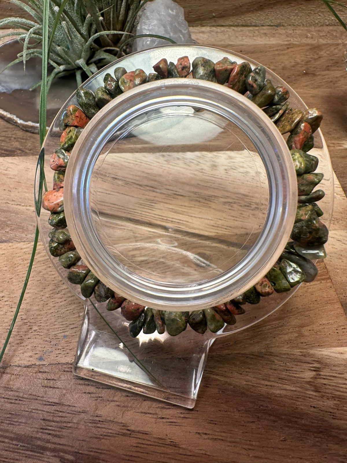 Unakite Chip Bracelet – Elastic ~ Emotional Balance • Growth • Grounding