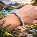 Kiwi Calcite Bracelet – 8mm Beads Calm • Emotional Balance • Heart Energy