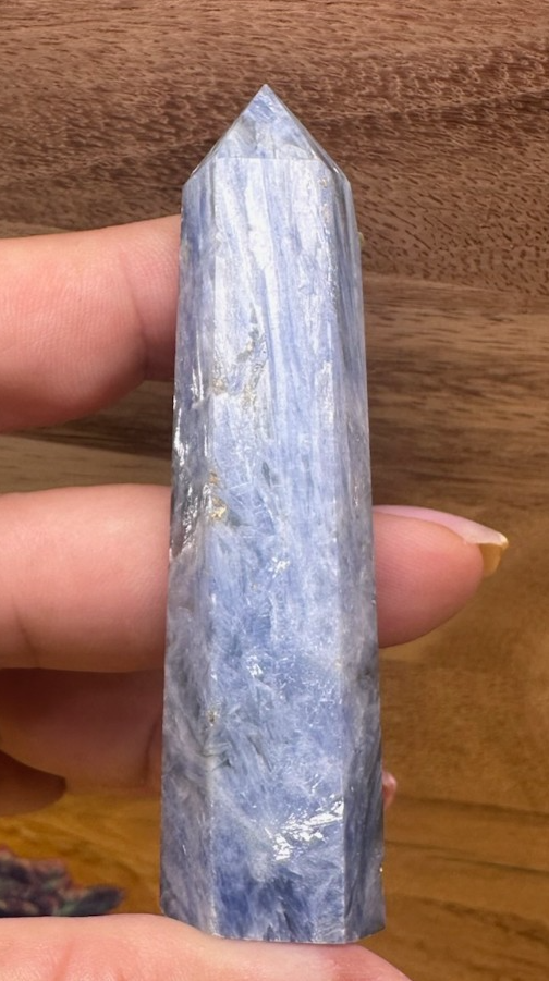 Blue Kyanite Tower – Polished Crystal Point Alignment • Communication • Calm 8.5
