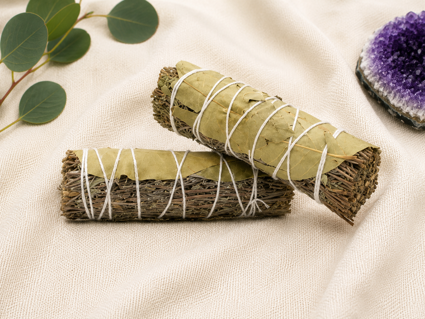 Oregano Bay Leaf Thyme Smudge Bundle Herbal Cleansing Ritual Smoke Stick AUST