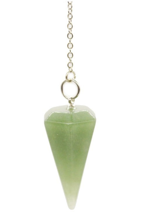 Green Aventurine Pendulum ~ Crystal Dowsing Tool ~ Divination ~ Abundance •