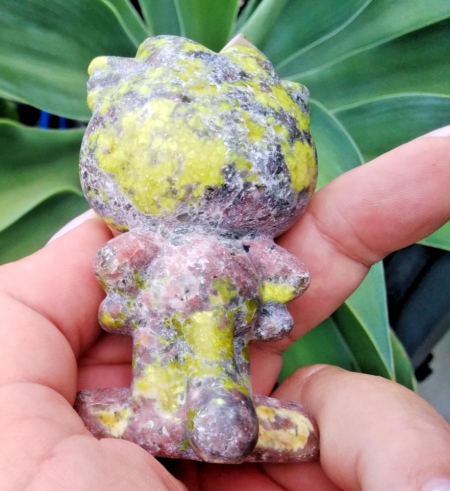 Peach Blossom Tourmaline ~ Garfield Carving ~ Love ~ Harmony ~ Emotional Healing