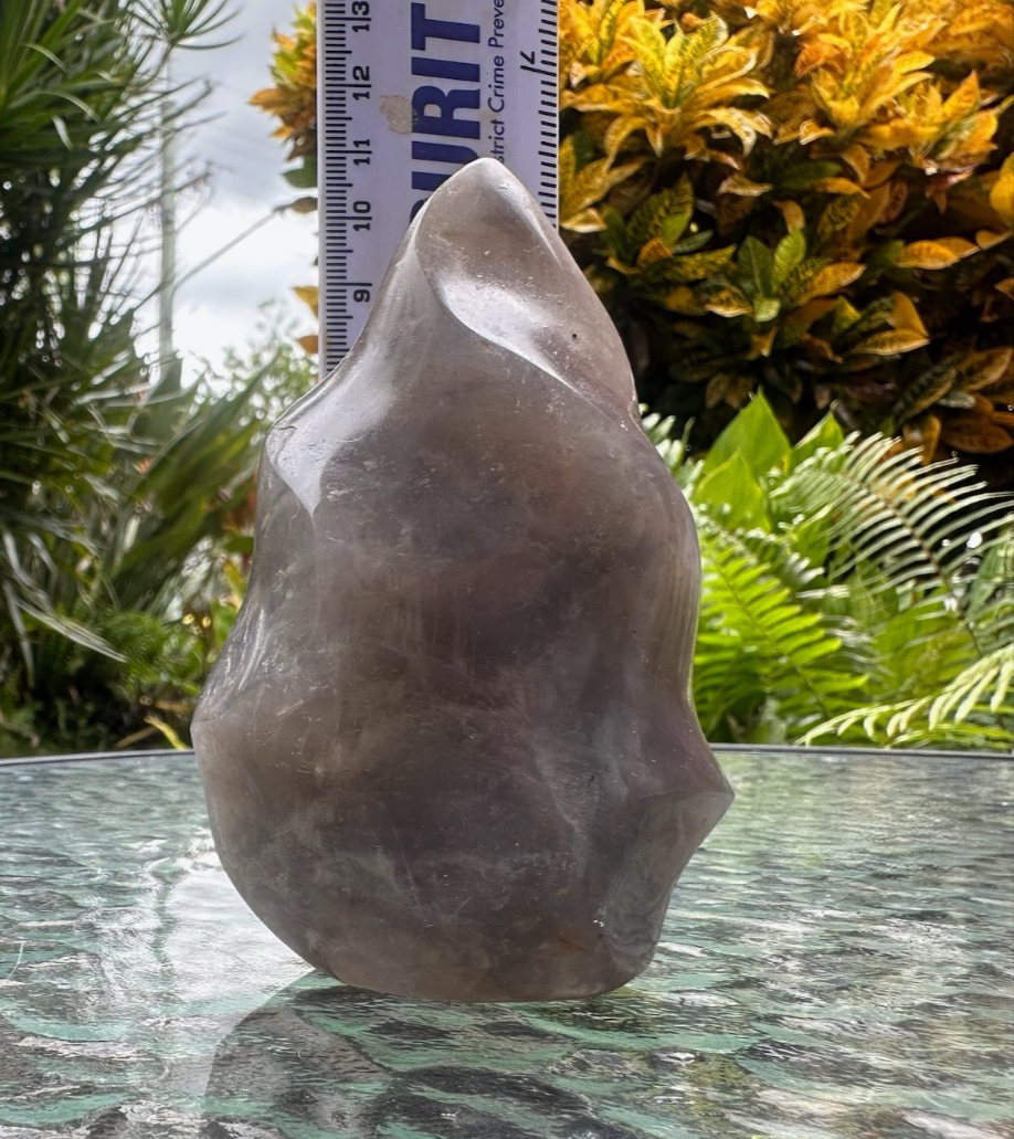 Blue Rose Quartz Flame ~ Crystal Natural Polished Healing Stone Display ~ C