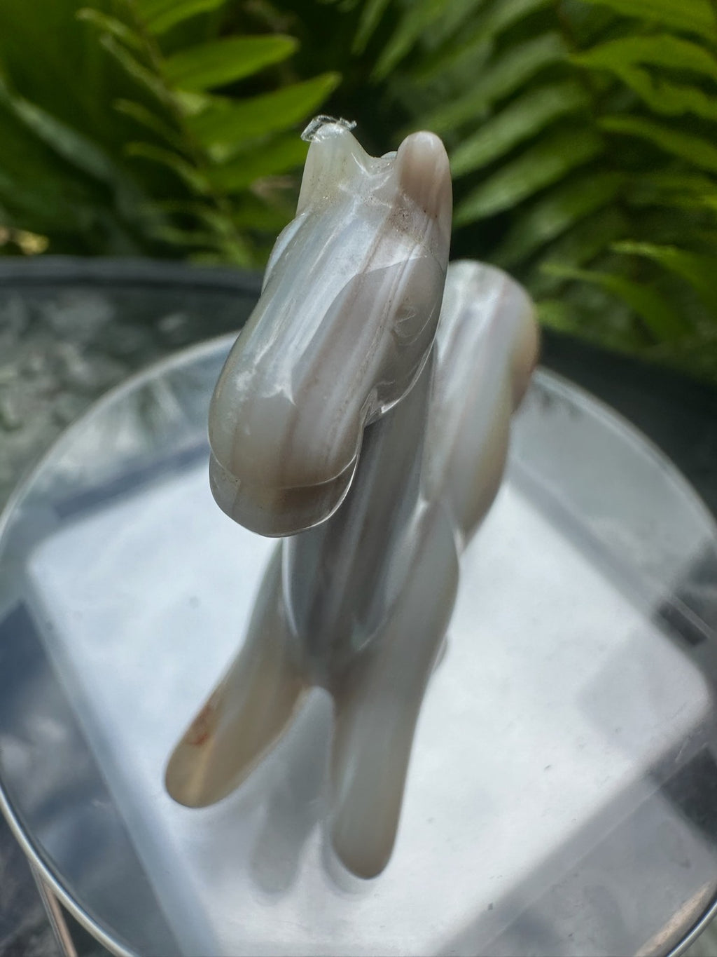 Agate Horse Carving ~ 7.5cm ~ Natural Crystal Horse Figurine ~ Animal Statue (A)