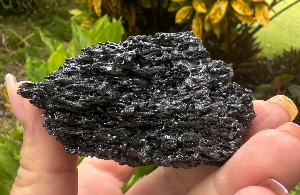 Rainbow Hematite ~ Crystal Cluster ~ Iridescent Metallic Mineral Specimen ~ 106g