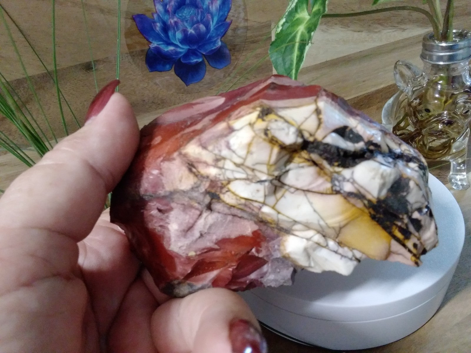 Natural Brecciated Mookaite Jasper Slab ~ Pilbara WA ~ 452 grams ~ 13 x 8 x 6cm