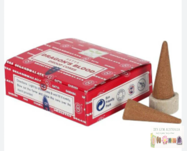 DRAGONS BLOOD ~ REGULAR DHOOP INCENSE CONES ~packet of 10
