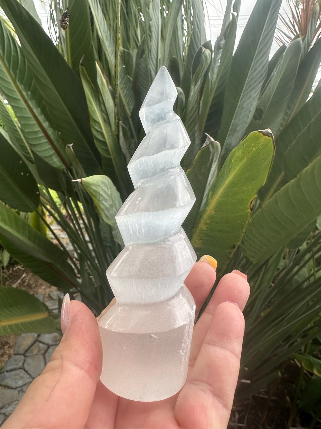 Selenite Spiral Tower ~ 15cm Medium ~ Polished Crystal Cleansing Energy