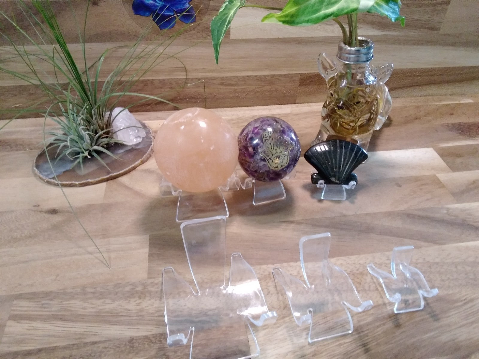 10 x medium Acrylic Crystal Stand – Clear Display Stand ~ 4.7 x 5.5 x 3.7 cm