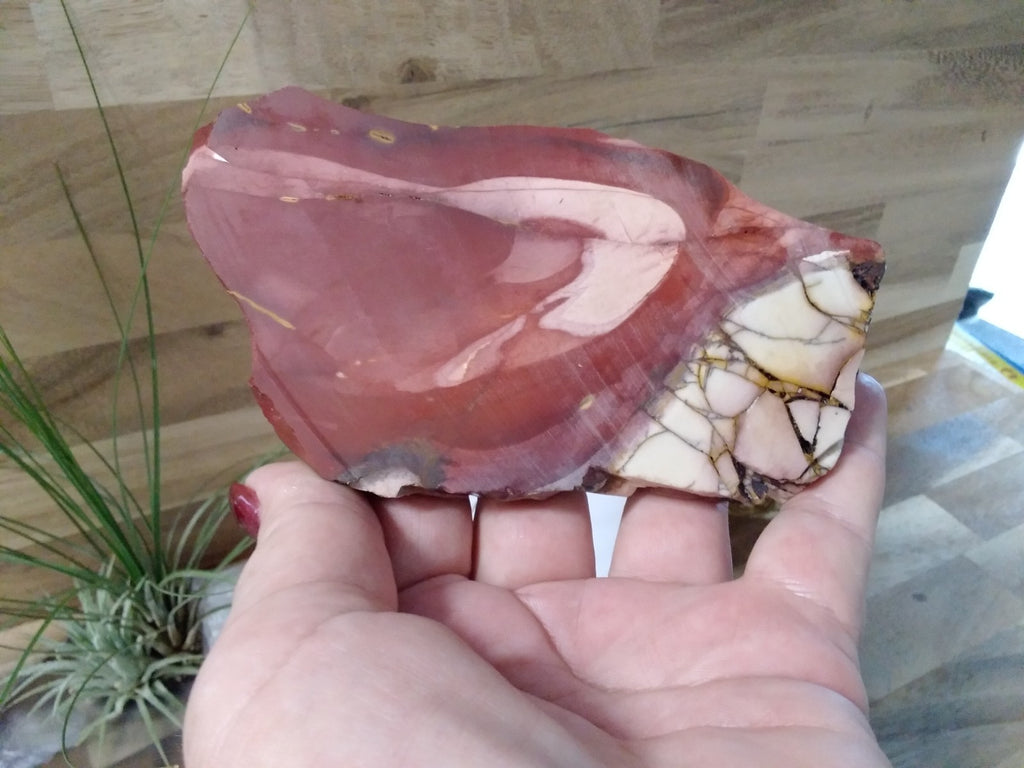 Natural Brecciated Mookaite Jasper Slab ~ Pilbara WA ~ 278 grams ~ 15 cm