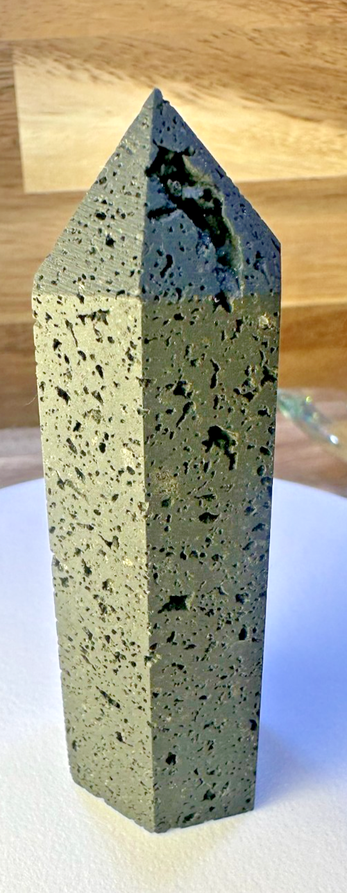 Black Lava Stone Tower – 90mm Volcanic Obelisk ~ Diffuser ~ Reiki ~ Meditation