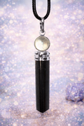 Black Tourmaline Point Pendant Necklace – Protective Crystal Protection • Ground