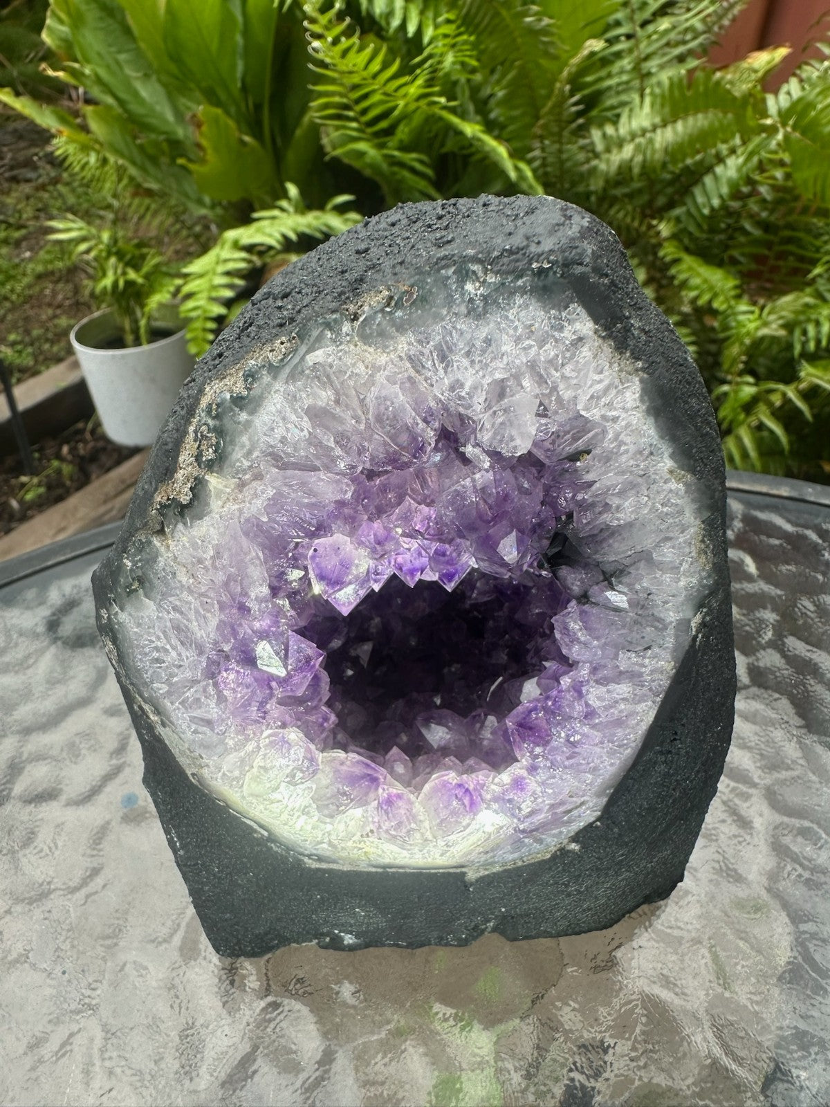 Large Amethyst Geode Crystal Cave ~ Natural Druzy Healing Stone ~ 1.9 kg