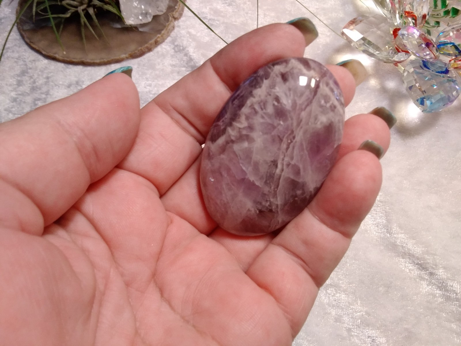 Palm stone Amethyst ~