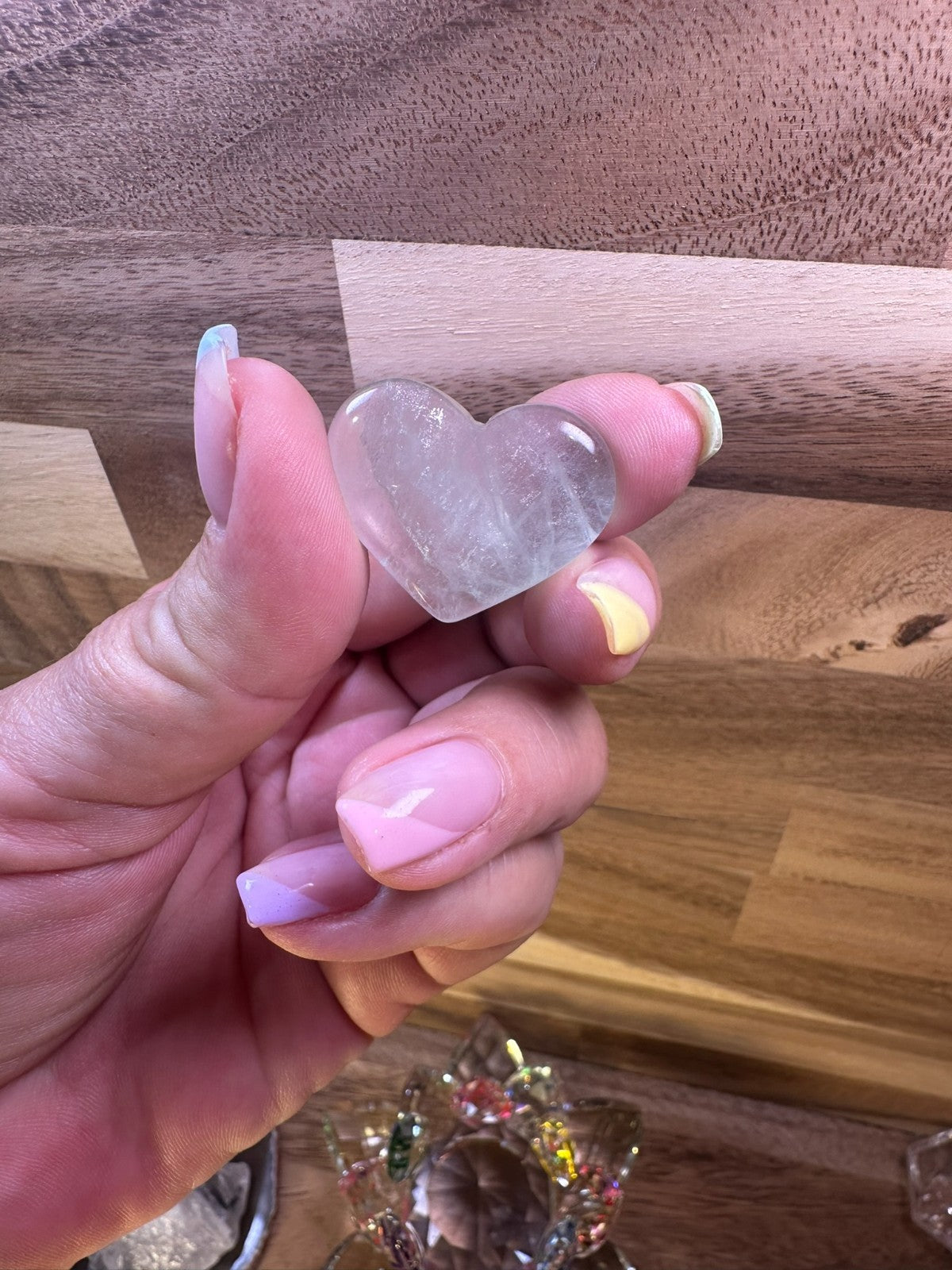 Green Fluorite Heart – 30mm Polished Crystal Clarity • Emotional Balance • Heart