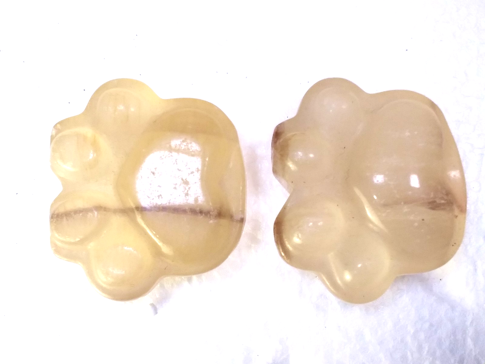 Yellow Flurorite Paw Print – Polished Crystal ~Clarity • Focus • Positive Energy